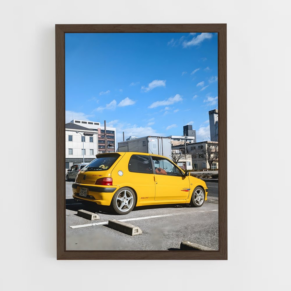 Poster Jaune Sportif – affiche Peugeot (vue 5)